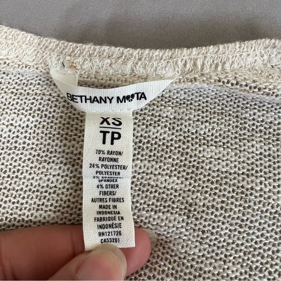 Bethany Mota Holiday Tree Knit Top Cream Long sleeves Size XS - Picture 6 of 16